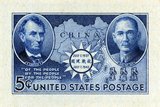 Sun Yat-sen, founding father of the Republic of China, appears with Abraham Lincoln on a 1942 stamp.<br/><br/>

Sun Yat-sen’s 'Three Principles' (Nationalism, Democracy, and People's Livelihood) reflect a concept he admired from Lincoln's Gettysburg Address: 'Of the people, by the people, and for the people'.
