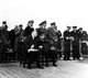 USA / UK: President Franklin Delano Roosevelt and Prime Minister Winston Churchill aboard HMS Prince of Wales for the Atlantic Charter meeting, Placentia Bay, August 14, 1941